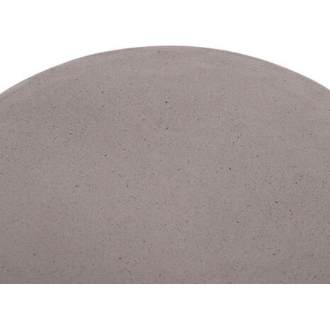 ΒΟΗΘΗΤΙΚΟ ΤΡΑΠΕΖΙ ΣΤΡΟΓΓΥΛΟ DELIA HM18167.03 FIBER CEMENT ΓΚΡΙ & RATTAN Φ40x45Υεκ