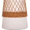 ΒΟΗΘΗΤΙΚΟ ΤΡΑΠΕΖΙ ΣΤΡΟΓΓΥΛΟ DELIA HM18167.02 FIBER CEMENT ΛΕΥΚΟ & RATTAN Φ40x45Υεκ