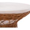 ΒΟΗΘΗΤΙΚΟ ΤΡΑΠΕΖΙ ΣΤΡΟΓΓΥΛΟ DELIA HM18167.02 FIBER CEMENT ΛΕΥΚΟ & RATTAN Φ40x45Υεκ