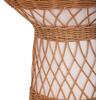 ΒΟΗΘΗΤΙΚΟ ΤΡΑΠΕΖΙ ΣΤΡΟΓΓΥΛΟ DELIA HM18167.02 FIBER CEMENT ΛΕΥΚΟ & RATTAN Φ40x45Υεκ