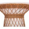ΒΟΗΘΗΤΙΚΟ ΤΡΑΠΕΖΙ ΣΤΡΟΓΓΥΛΟ DELIA HM18167.02 FIBER CEMENT ΛΕΥΚΟ & RATTAN Φ40x45Υεκ