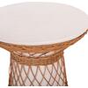 ΒΟΗΘΗΤΙΚΟ ΤΡΑΠΕΖΙ ΣΤΡΟΓΓΥΛΟ DELIA HM18167.02 FIBER CEMENT ΛΕΥΚΟ & RATTAN Φ40x45Υεκ