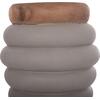 ΤΡΑΠΕΖΙ ΒΟΗΘΗΤΙΚΟ PUFFAT HM18172.03 FIBER CEMENT ΓΚΡΙ- ΞΥΛΟ TEAK TOP Φ45x46Υεκ.