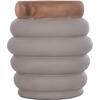 ΤΡΑΠΕΖΙ ΒΟΗΘΗΤΙΚΟ PUFFAT HM18172.03 FIBER CEMENT ΓΚΡΙ- ΞΥΛΟ TEAK TOP Φ45x46Υεκ.