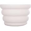 ΤΡΑΠΕΖΙ ΒΟΗΘΗΤΙΚΟ PUFFAT HM18172.02 FIBER CEMENT ΛΕΥΚΟ- ΞΥΛΟ TEAK TOP Φ45x46Υεκ.