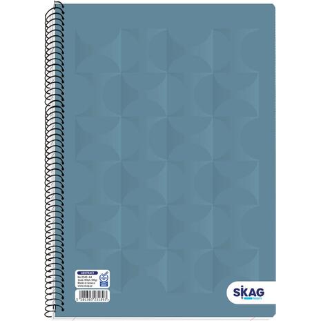 Τετράδιο Σπιράλ Skag University Abstract A4 3 Θεμάτων (231893) (Διάφορα χρώματα)