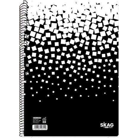 Τετράδιο σπιράλ SKAG Black & White Α4 4 θεμάτων 120 φύλλων σε διάφορα σχέδια (297110) (Διάφορα σχέδια)