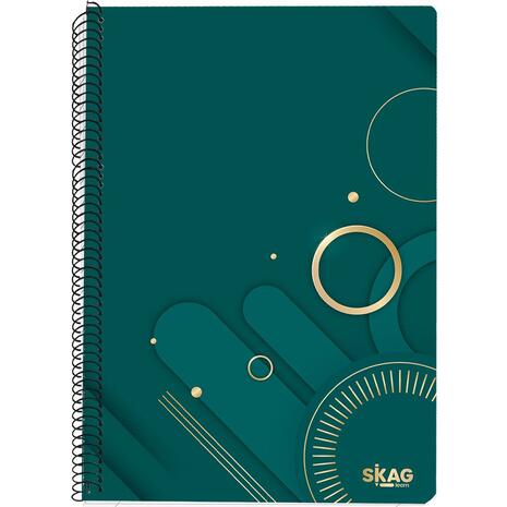 Τετράδιο σπιράλ Skag Gold & silver Α4 2 θεμάτων (Χάρτινο Εξώφυλλο) (303286) (Διάφορα χρώματα)