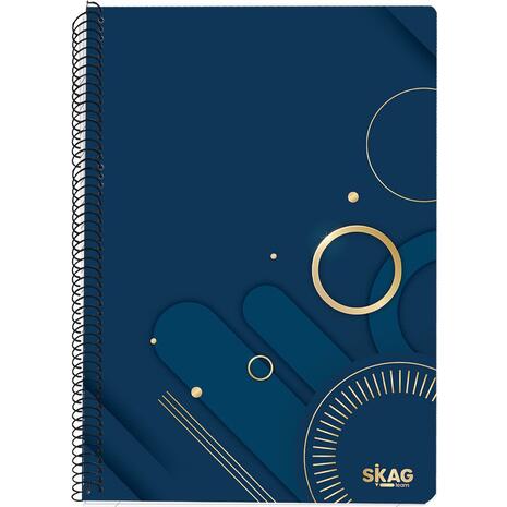 Τετράδιο σπιράλ Skag Gold & silver Α4 2 θεμάτων (Χάρτινο Εξώφυλλο) (303286) (Διάφορα χρώματα)