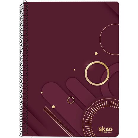 Τετράδιο σπιράλ Skag Gold & silver Α4 2 θεμάτων (Χάρτινο Εξώφυλλο) (303286) (Διάφορα χρώματα)