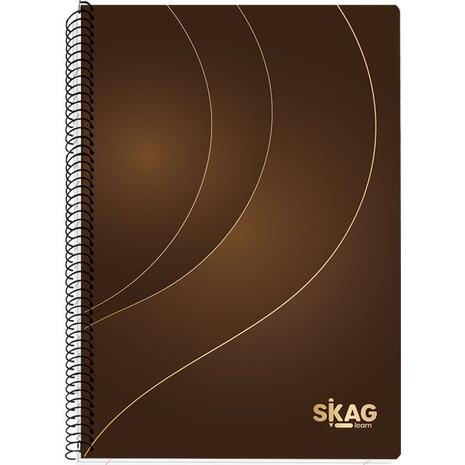 Τετράδιο σπιράλ Skag Gold & silver Α4 3 θεμάτων (Χάρτινο Εξώφυλλο) (303293) (Διάφορα χρώματα)