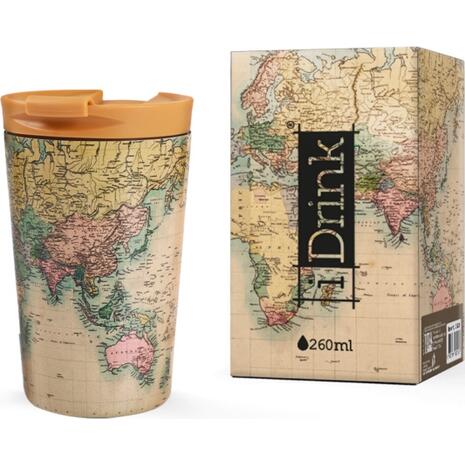 Κούπα Θερμός iDrink ID0236 Travel Mug 260ml Old Map