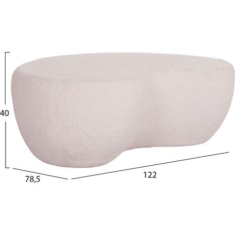 ΤΡΑΠΕΖΙ ΣΑΛΟΝΙΟΥ GERSON HM18151.02L FIBER CEMENT ΣΕ ΛΕΥΚΟ--122x78,5x40Υεκ.
