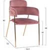 ΠΟΛΥΘΡΟΝΑΚΙ KELSO HM8521.02 ΒΕΛΟΥΔΟ ΣΑΠΙΟ ΜΗΛΟ & ΕΠΙΧΡΥΣΟ ΠΟΔΙ 52,5x52x80Υ εκ. (σετ 2 τεμαχίων) (Σάπιο Μήλο)
