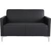 ΚΑΝΑΠΕΣ 2ΘΕΣΙΟΣ NELLIE HM3159.21 ΜΕ ΜΑΥΡΟ PU 113x71x71Υ εκ.