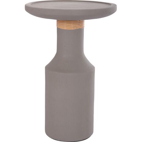 ΒΟΗΘΗΤΙΚΟ ΤΡΑΠΕΖΙ TRED(T) HM18169.03 FIBER CEMENT ΓΚΡΙ-ΦΥΣΙΚΟ RATTAN--Φ40x61Υεκ.