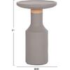 ΒΟΗΘΗΤΙΚΟ ΤΡΑΠΕΖΙ TRED(T) HM18169.03 FIBER CEMENT ΓΚΡΙ-ΦΥΣΙΚΟ RATTAN--Φ40x61Υεκ.