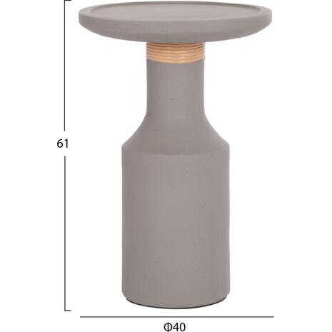 ΒΟΗΘΗΤΙΚΟ ΤΡΑΠΕΖΙ TRED(T) HM18169.03 FIBER CEMENT ΓΚΡΙ-ΦΥΣΙΚΟ RATTAN--Φ40x61Υεκ.