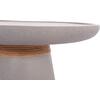 ΒΟΗΘΗΤΙΚΟ ΤΡΑΠΕΖΙ TRED HM18168.03 FIBER CEMENT ΓΚΡΙ-ΦΥΣΙΚΟ RATTAN--Φ49x30Υεκ.