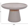 ΒΟΗΘΗΤΙΚΟ ΤΡΑΠΕΖΙ TRED HM18168.03 FIBER CEMENT ΓΚΡΙ-ΦΥΣΙΚΟ RATTAN--Φ49x30Υεκ.
