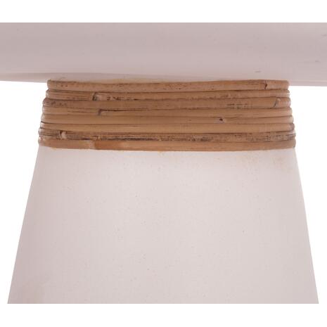 ΒΟΗΘΗΤΙΚΟ ΤΡΑΠΕΖΙ TRED HM18168.02 FIBER CEMENT ΛΕΥΚΟ-ΦΥΣΙΚΟ RATTAN--Φ49x30Υεκ.
