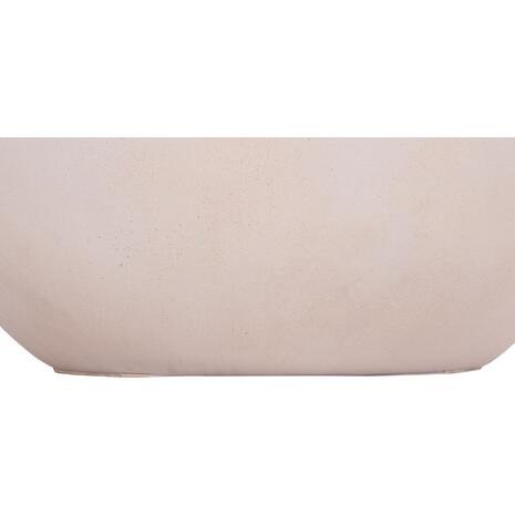 ΤΡΑΠΕΖΙ ΣΑΛΟΝΙΟΥ ΣΤΡΟΓΓΥΛΟ ALLAN HM18162.02 FIBER CEMENT ΣΕ ΑΝΟΙΧΤΟ ΜΠΕΖ--Φ92x49Υεκ.