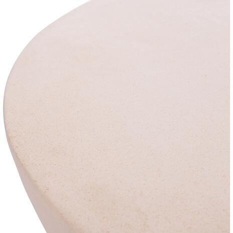 ΤΡΑΠΕΖΙ ΣΑΛΟΝΙΟΥ ΣΤΡΟΓΓΥΛΟ ALLAN HM18162.02 FIBER CEMENT ΣΕ ΑΝΟΙΧΤΟ ΜΠΕΖ--Φ92x49Υεκ.