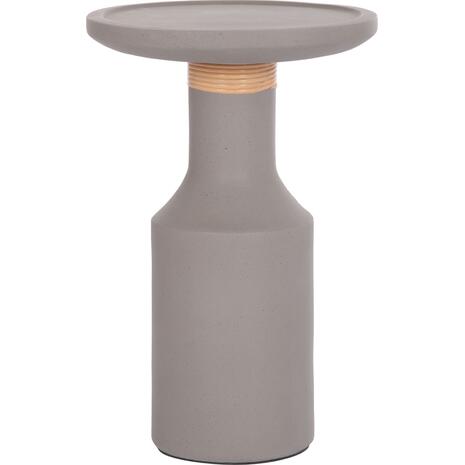 ΒΟΗΘΗΤΙΚΟ ΤΡΑΠΕΖΙ TRED(T) HM18169.03 FIBER CEMENT ΓΚΡΙ-ΦΥΣΙΚΟ RATTAN--Φ40x61Υεκ.