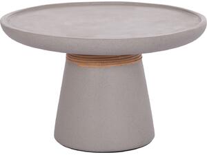 ΒΟΗΘΗΤΙΚΟ ΤΡΑΠΕΖΙ TRED HM18168.03 FIBER CEMENT ΓΚΡΙ-ΦΥΣΙΚΟ RATTAN--Φ49x30Υεκ.