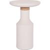 ΒΟΗΘΗΤΙΚΟ ΤΡΑΠΕΖΙ TRED(T) HM18169.02 FIBER CEMENT ΛΕΥΚΟ-ΦΥΣΙΚΟ RATTAN--Φ40x61Υεκ.