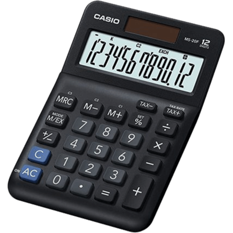 Αριθμομηχανή Casio MS-20F 12 ψηφίων 10X15cm