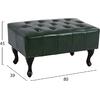 ΤΑΜΠΟΥΡΕ ΥΠΟΠΟΔΙΟ T.CHESTERFIELD EMMA HM226.08 PU ΚΥΠΑΡΙΣΣΙ-ΜΑΥΡΑ ΠΟΔΙΑ 80x45x39Yεκ.
