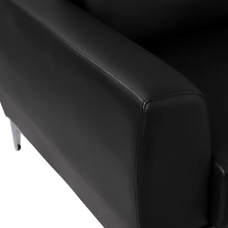 ΠΟΛΥΘΡΟΝΑ KENZIE HM3121.11 ΜΕ ΜΑΥΡΟ PU 89x81x81 εκ. (Μαύρο)