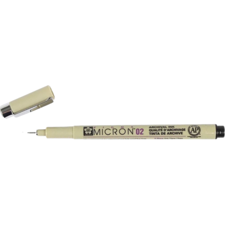 Μαρκαδόρος Σχεδίου Sakura Pigma Micron 02 (0.3mm) Μαύρο (Μαύρο)