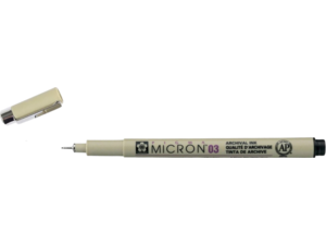 Μαρκαδόρος Σχεδίου Sakura Pigma Micron 03 (0.35mm) Μαύρο (Black)