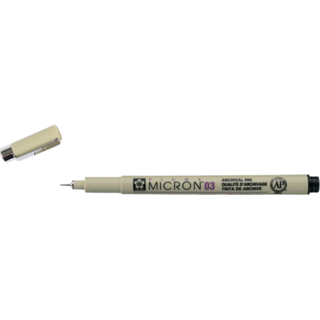 Μαρκαδόρος Σχεδίου Sakura Pigma Micron 03 (0.35mm) Μαύρο (Μαύρο)