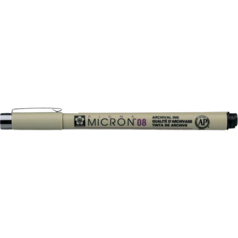Μαρκαδόρος Σχεδίου  Sakura Pigma Micron 08 (0.5mm) Μαύρο (Μαύρο)