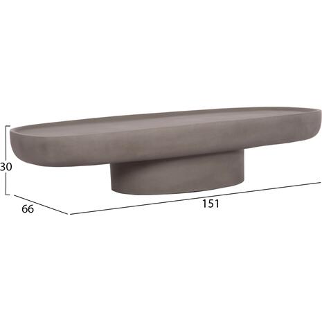 ΤΡΑΠΕΖΙ ΣΑΛΟΝΙΟΥ DESSY HM18153.03 FIBER CEMENT ΣΕ ΓΚΡΙ--151x66x30Υεκ.