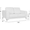 ΚΑΝΑΠΕΣ 2ΘΕΣΙΟΣ KΕΝΖΙΕ HM3121.22 ΜΕ ΛΕΥΚΟ PU 142x81x81 εκ.