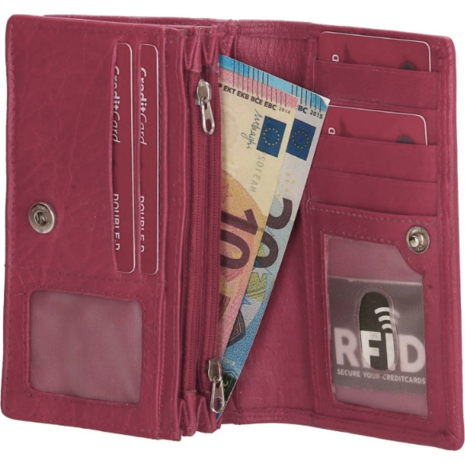 Πορτοφόλι γυναικείο Double D FH- serie Portemonnee RFID Dugros fuchsia