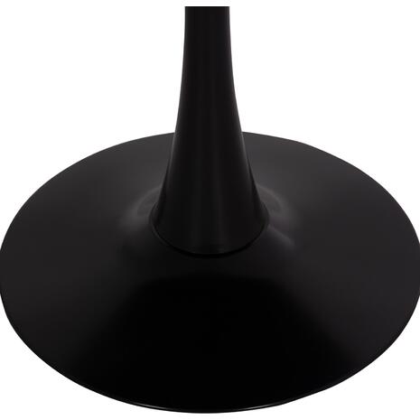 ΤΡΑΠΕΖΙ ΣΤΡΟΓΓΥΛΟ BROLIN HM18141.02 MDF TOP-ΒΑΣΗ ΜΕΤΑΛΛΙΚΗ--ΜΑΥΡΟ Φ90x73Υεκ