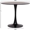 ΤΡΑΠΕΖΙ ΣΤΡΟΓΓΥΛΟ BROLIN HM18141.02 MDF TOP-ΒΑΣΗ ΜΕΤΑΛΛΙΚΗ--ΜΑΥΡΟ Φ90x73Υεκ
