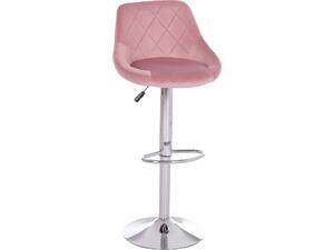 ΣΚΑΜΠΟ ΜΠΑΡ ROSE HM204.42 ΜΕ ΑΜΟΡΤΙΣΕΡ ΧΡΩΜΙΟΥ & ΣΑΠΙΟ ΜΗΛΟ ΒΕΛΟΥΔΟ 48x45x105Υεκ. (σετ 2 τεμαχίων)