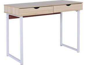 ΓΡΑΦΕΙΟ με 2 Συρτάρια Μέταλλο Βαφή Άσπρο - Maple (ΕΟ403,2Α)