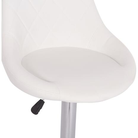 ΣΚΑΜΠΟ ΜΠΑΡ ROSE HM204.22 ΜΕ ΑΜΟΡΤΙΣΕΡ ΧΡΩΜΙΟΥ & ΛΕΥΚΟ PU 48x45x105Υεκ. (σετ 2 τεμαχίων) (Λευκό)