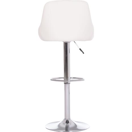 ΣΚΑΜΠΟ ΜΠΑΡ ROSE HM204.22 ΜΕ ΑΜΟΡΤΙΣΕΡ ΧΡΩΜΙΟΥ & ΛΕΥΚΟ PU 48x45x105Υεκ. (σετ 2 τεμαχίων) (Λευκό)