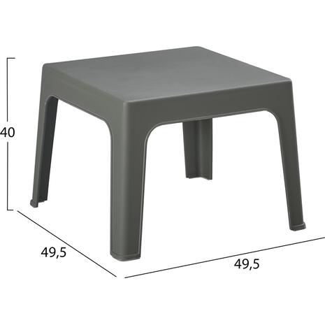 ΤΡΑΠΕΖΑΚΙ ΤΕΤΡΑΓΩΝΟ SLEEK HM6371.05 ΠΟΛΥΠΡΟΠΥΛΕΝΙΟ ΣΕ DARK OLIVE 49.5x49.5x40Υεκ.
