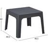 ΤΡΑΠΕΖΑΚΙ ΤΕΤΡΑΓΩΝΟ SLEEK HM6371.10 ΠΟΛΥΠΡΟΠΥΛΕΝΙΟ ΣΕ ΣΚΟΥΡΟ ΓΚΡΙ 49.5x49.5x40Υεκ.