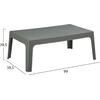 ΤΡΑΠΕΖΑΚΙ ΟΡΘΟΓΩΝΙΟ SLEEK HM6367.05 ΠΟΛΥΠΡΟΠΥΛΕΝΙΟ DARK OLIVE 99x59.5x39.5Υεκ.