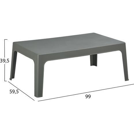 ΤΡΑΠΕΖΑΚΙ ΟΡΘΟΓΩΝΙΟ SLEEK HM6367.05 ΠΟΛΥΠΡΟΠΥΛΕΝΙΟ DARK OLIVE 99x59.5x39.5Υεκ.